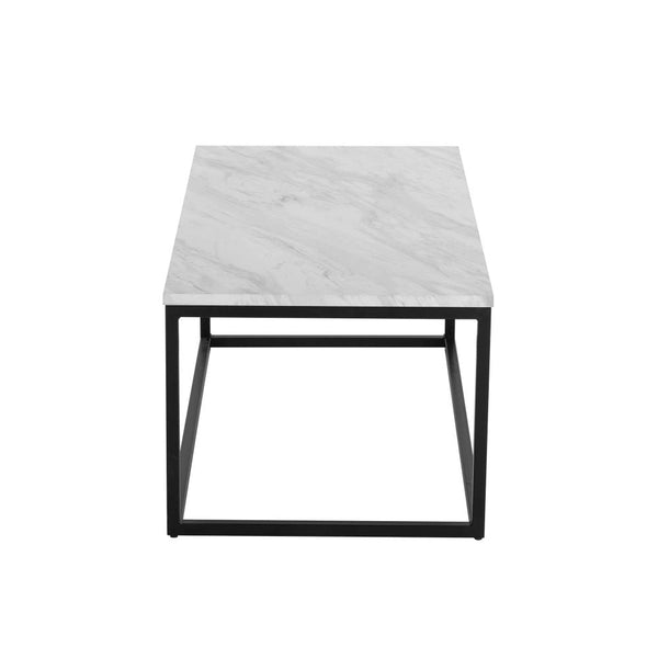 Coffee Tables Industrial Style Marble Effect Rectangular Coffee Table