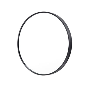 La Bella Black Wall Mirror Round Aluminum Frame Makeup Decor Bathroom Vanity 70Cm