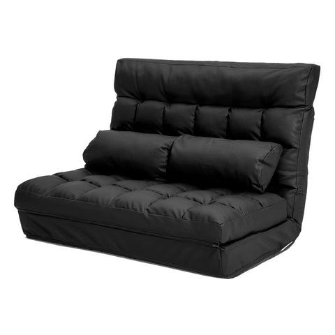 Sofa Beds La Bella Double Seat Couch Bed Black Sofa Gemini Leather