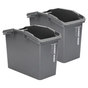 Laundry Baskets & Hampers Nplastic 2 Set Dark Grey Stackable Multipurpose Laundry Basket