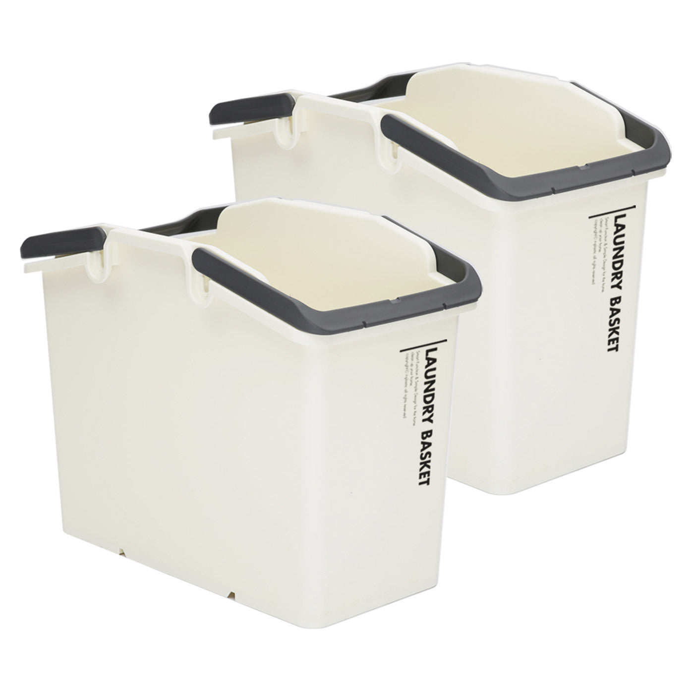 Laundry Baskets & Hampers Nplastic 2 Set Ivory Stackable Multipurpose Laundry Basket