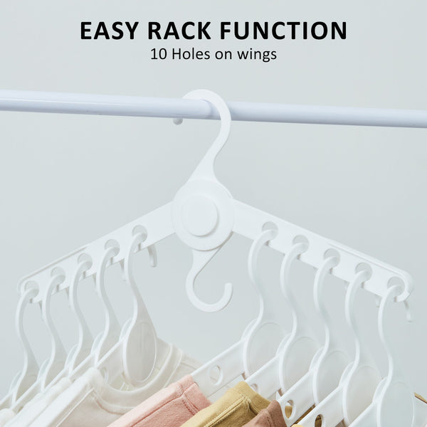 Garment Racks Wing 50 Set White Plus Hanger Multiple Clothes Rack Organizer Foldable