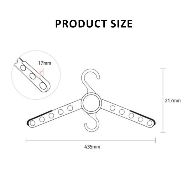 Wing 50 Set White Plus Hanger Multiple Clothes Rack Organizer Foldable