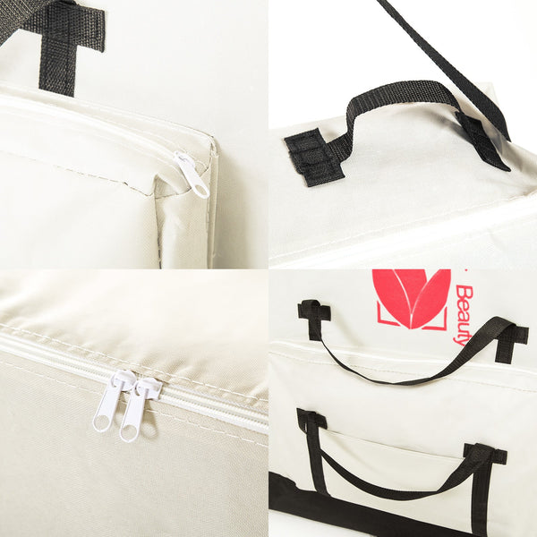 Forever Beauty White Massage Table Bed Carry Bag Portable Wheeled 75Cm