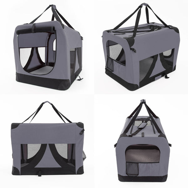 Pet Transport Paw Mate Grey Portable Soft Dog Cage Crate Carrier Xxxl