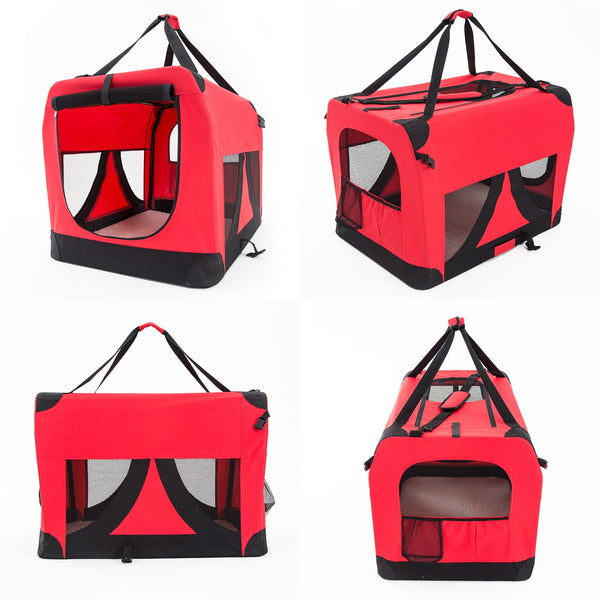 Paw Mate Red Portable Soft Dog Cage Crate Carrier Xl