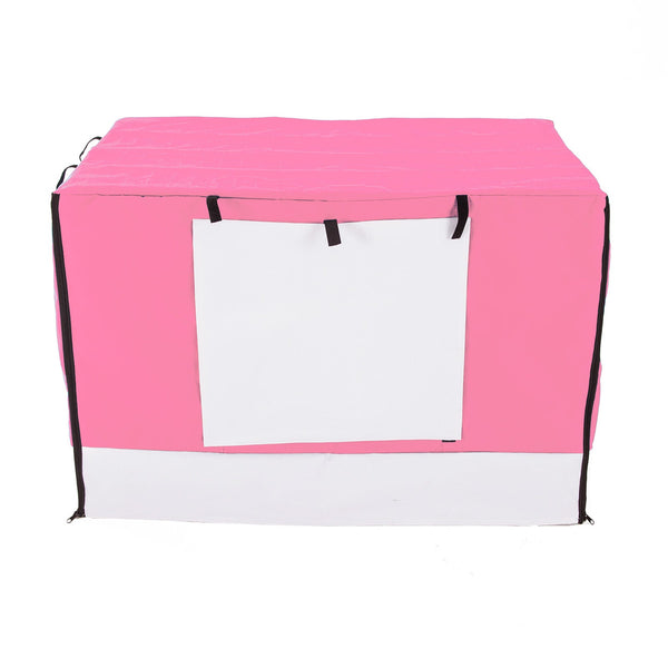 Dog Cages Paw Mate Pink Cage Cover Enclosure For Wire Dog Crate 36In