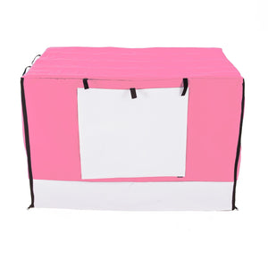 Dog Cages Paw Mate Pink Cage Cover Enclosure For Wire Dog Crate 42In