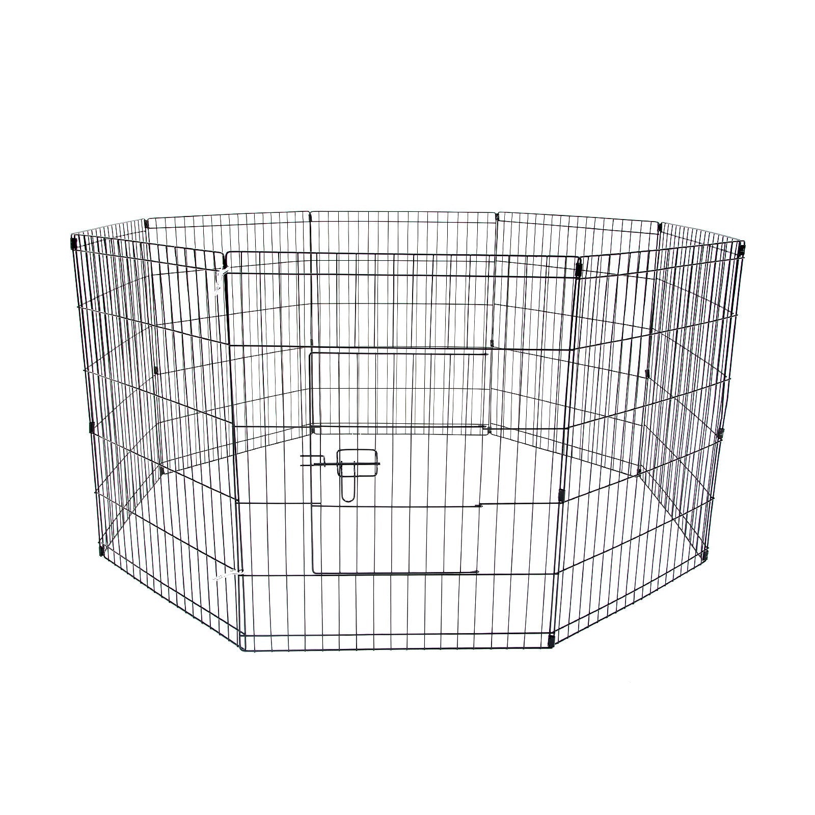 Fences & Pens Paw Mate Pet Playpen 8 Panel 24In Foldable Dog Exercise Enclosure Fence Cage