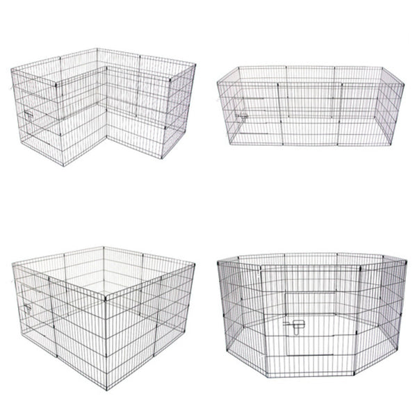 Fences & Pens Paw Mate Pet Playpen 8 Panel 24In Foldable Dog Exercise Enclosure Fence Cage