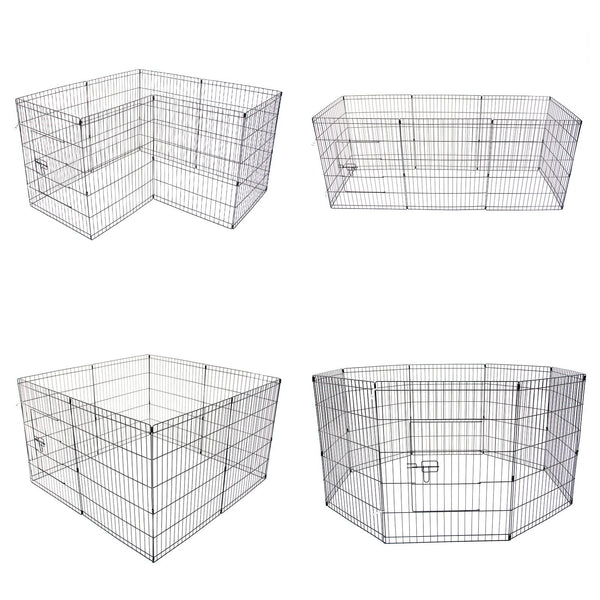 Fences & Pens Paw Mate Pet Playpen 8 Panel 30In Foldable Dog Exercise Enclosure Fence Cage