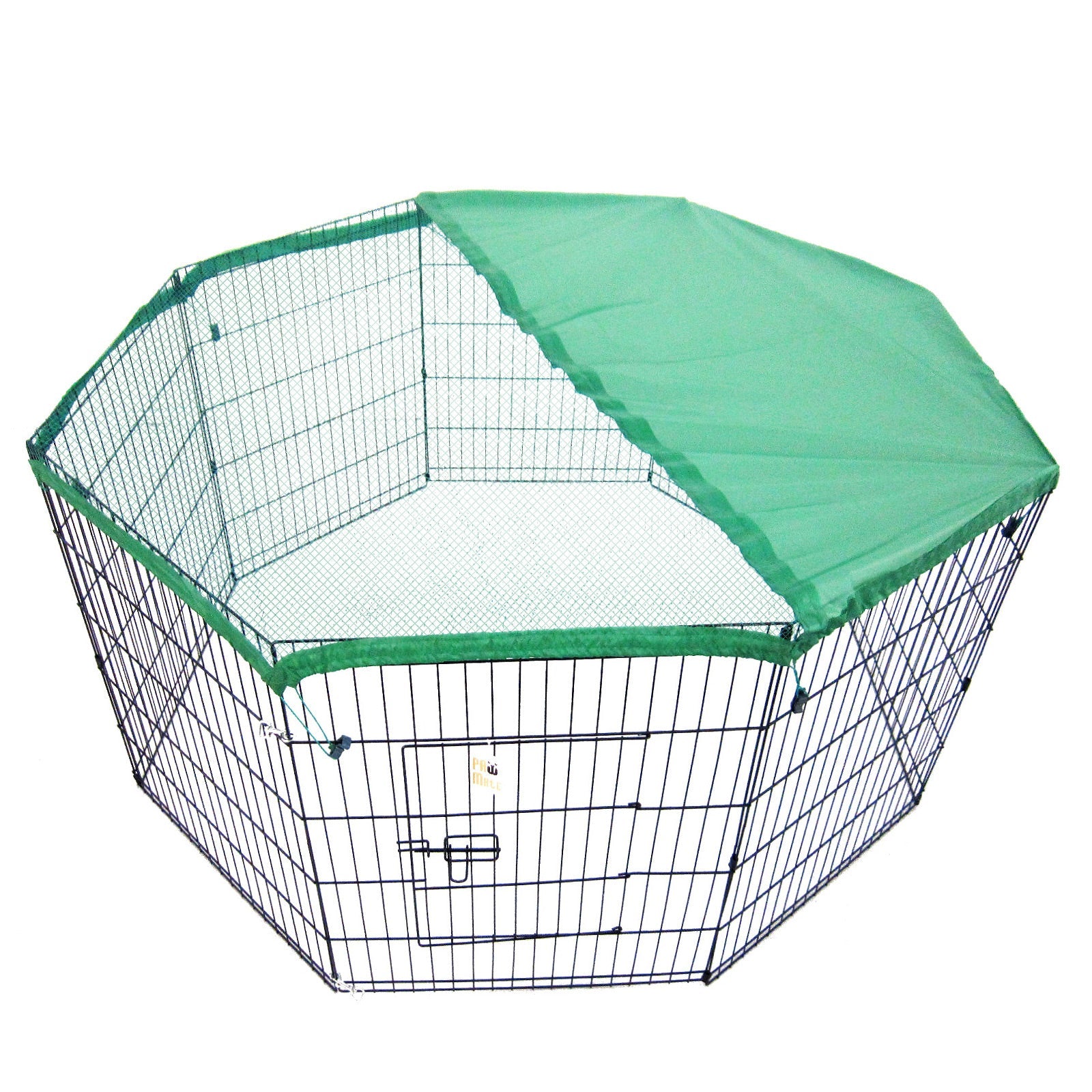 Paw Mate Pet Playpen 8 Panel 42In Foldable Dog Cage + Cover