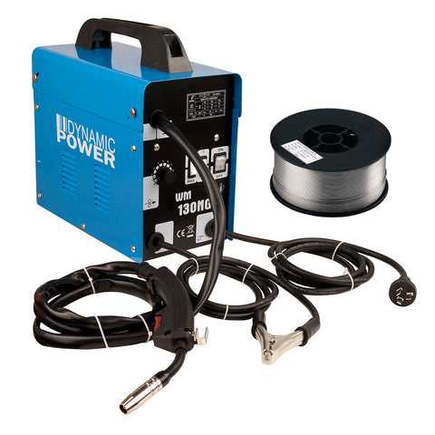 Welding & Soldering Tools Dynamic Power Mig Gasless Welder + Wire Portable Welding Machine 130Amp