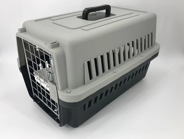 Yes4pets Medium Dog Cat Crate Pet Carrier Airline Cage With Bowl & Tray-Black