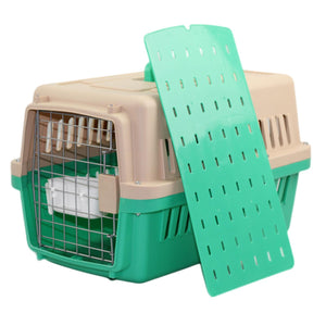 Yes4pets Medium Dog Cat Crate Pet Carrier Airline Cage With Bowl & Tray-Green