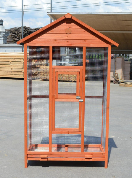 Bird Cages Yes4pets Wooden Xxl Pet Cages Aviary Carrier Travel Canary Parrot Bird