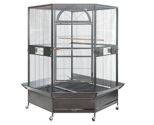 Bird Cages 185Cm Xxl Corner Bird Cage Pet Parrot Aviary Perch Castor Wheel