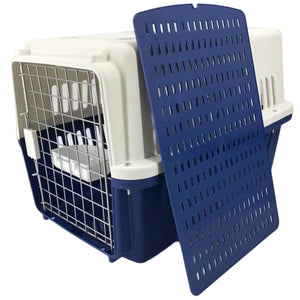 Xl Dog Puppy Cat Crate Pet Rabbit Parrot Airline Carrier Cage W Bowl & Tray 72X53x53cm