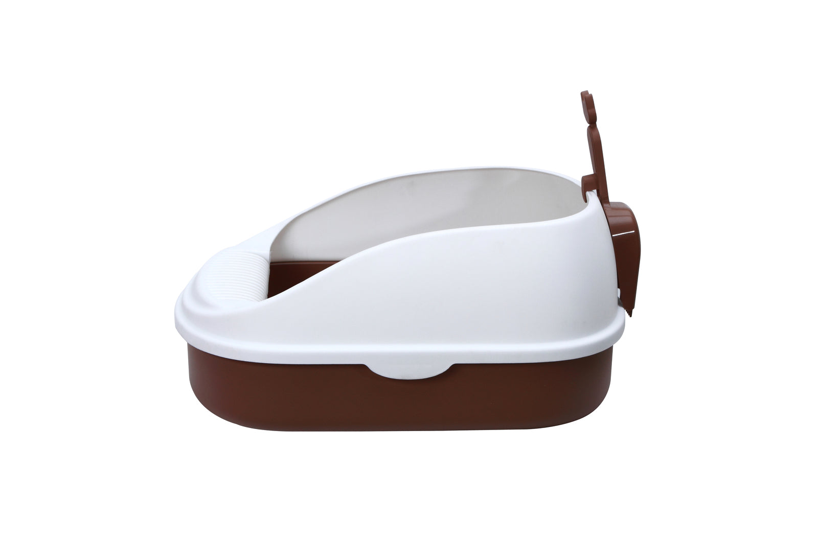 Yes4pets Medium Portable Cat Toilet Litter Box Tray With Scoop Brown