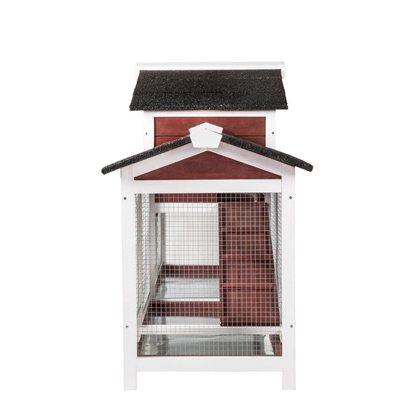 Small Animal Cages & Hutches Yes4pets Double Storey Large Rabbit Hutch Guinea Pig Cat Cage , Ferret With Pull Out Tray