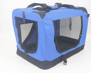 Xxxl Portable Foldable Pet Dog Cat Puppy Soft Crate-Blue