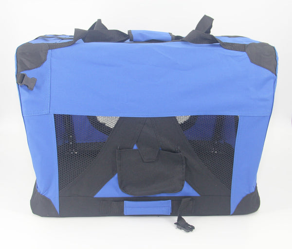 Xxxl Portable Foldable Pet Dog Cat Puppy Soft Crate-Blue