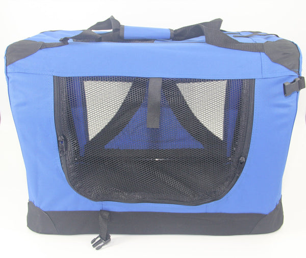 Xxxl Portable Foldable Pet Dog Cat Puppy Soft Crate-Blue