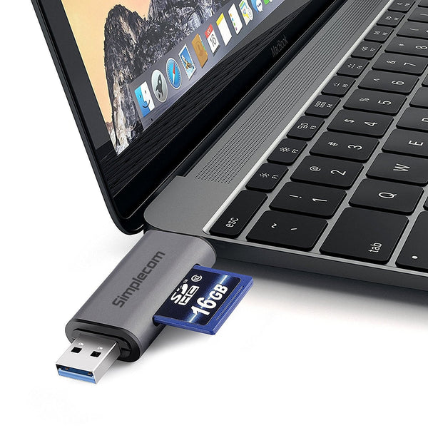 Simplecom Cr402 Superspeed Usb-C And Usb-A Sd/Microsd Card Reader 3.2 Gen 1 (Usb 3.0)