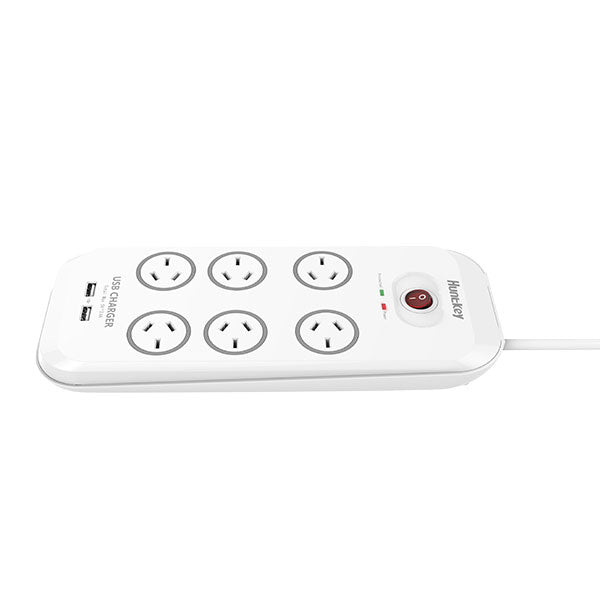 Power Strips & Surge Protectors Huntkey 6 Outlet Surge Protector With 2 Usb Charging Outlets (Sac607)