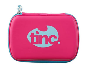 Pencil Cases Tinc Two Colour Hard Top Pencil Case : Pink With Blue Zip