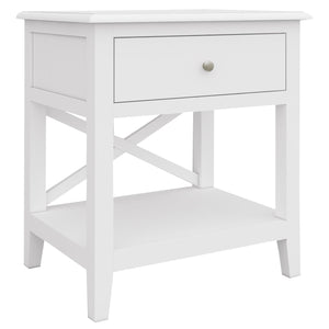 Side Tables Daisy Side Table Desk Sofa End Solid Acacia Wood Hampton Furniture White