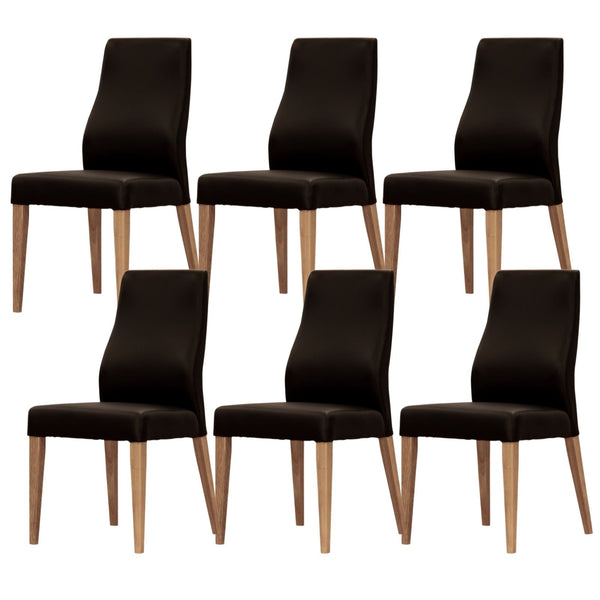 Dining Chairs Rosemallow Dining Chair Set Of 6 Or 8 Pu Leather Seat Solid Messmate Timber