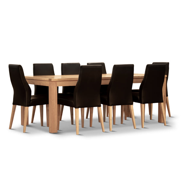 Dining Chairs Rosemallow Dining Chair Set Of 6 Or 8 Pu Leather Seat Solid Messmate Timber