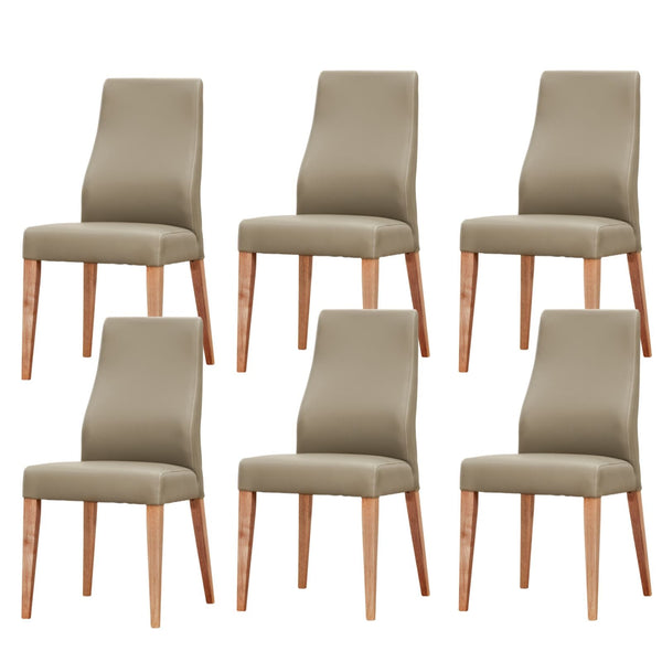 Dining Chairs Rosemallow Dining Chair Set Of 6 Or 8 Pu Leather Seat Solid Messmate Timber