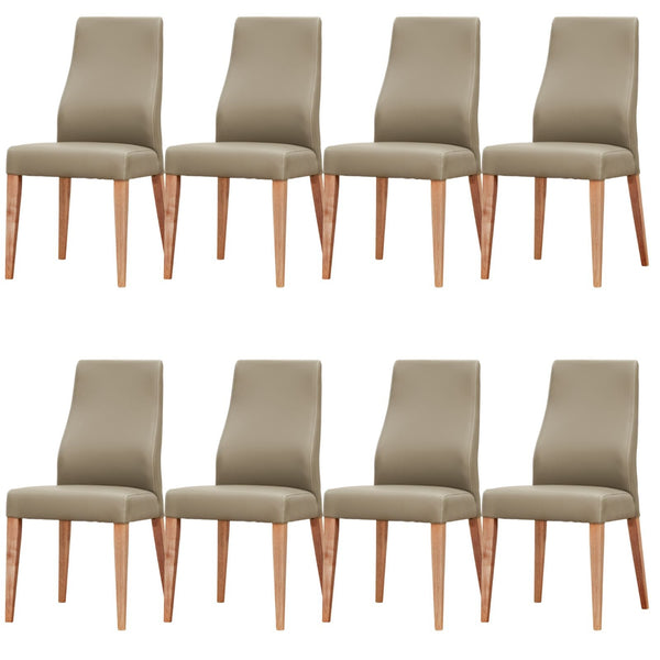 Dining Chairs Rosemallow Dining Chair Set Of 6 Or 8 Pu Leather Seat Solid Messmate Timber