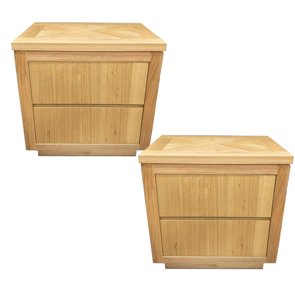 Rosemallow 2Pc Bedside Table Drawers Storage Cabinet Nightstand End Tables