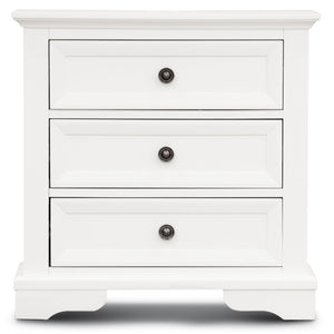 Bedside Tables Celosia Bedside Table 3 Drawers Storage Cabinet Nightstand End Tables White