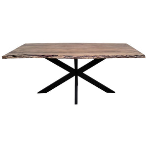 Dining Tables Lantana Dining Table 180Cm Live Edge Solid Acacia Timber Wood Metal Leg Natural