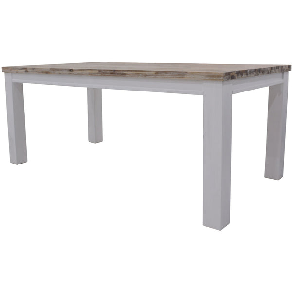 Dining Tables Plumeria Dining Table 190Cm Solid Acacia Wood Home Dinner Furniture White Brush