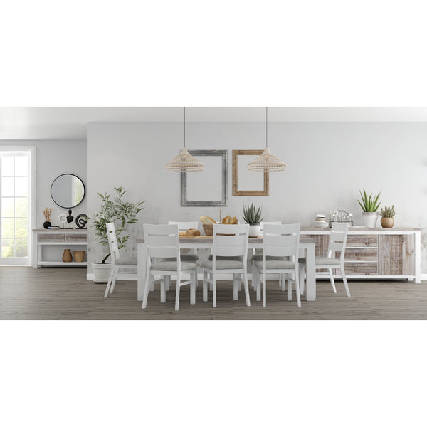 Dining Tables Plumeria Dining Table 190Cm Solid Acacia Wood Home Dinner Furniture White Brush