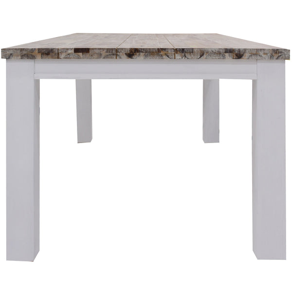 Dining Tables Plumeria Dining Table 190Cm Solid Acacia Wood Home Dinner Furniture White Brush