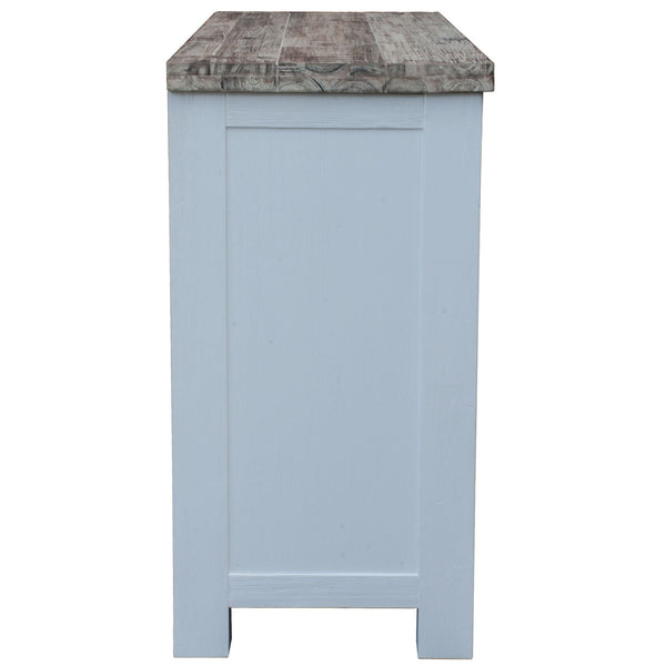 Dining Tables Plumeria Buffet Table 145Cm Door 3 Drawer Solid Acacia Timber White Brush