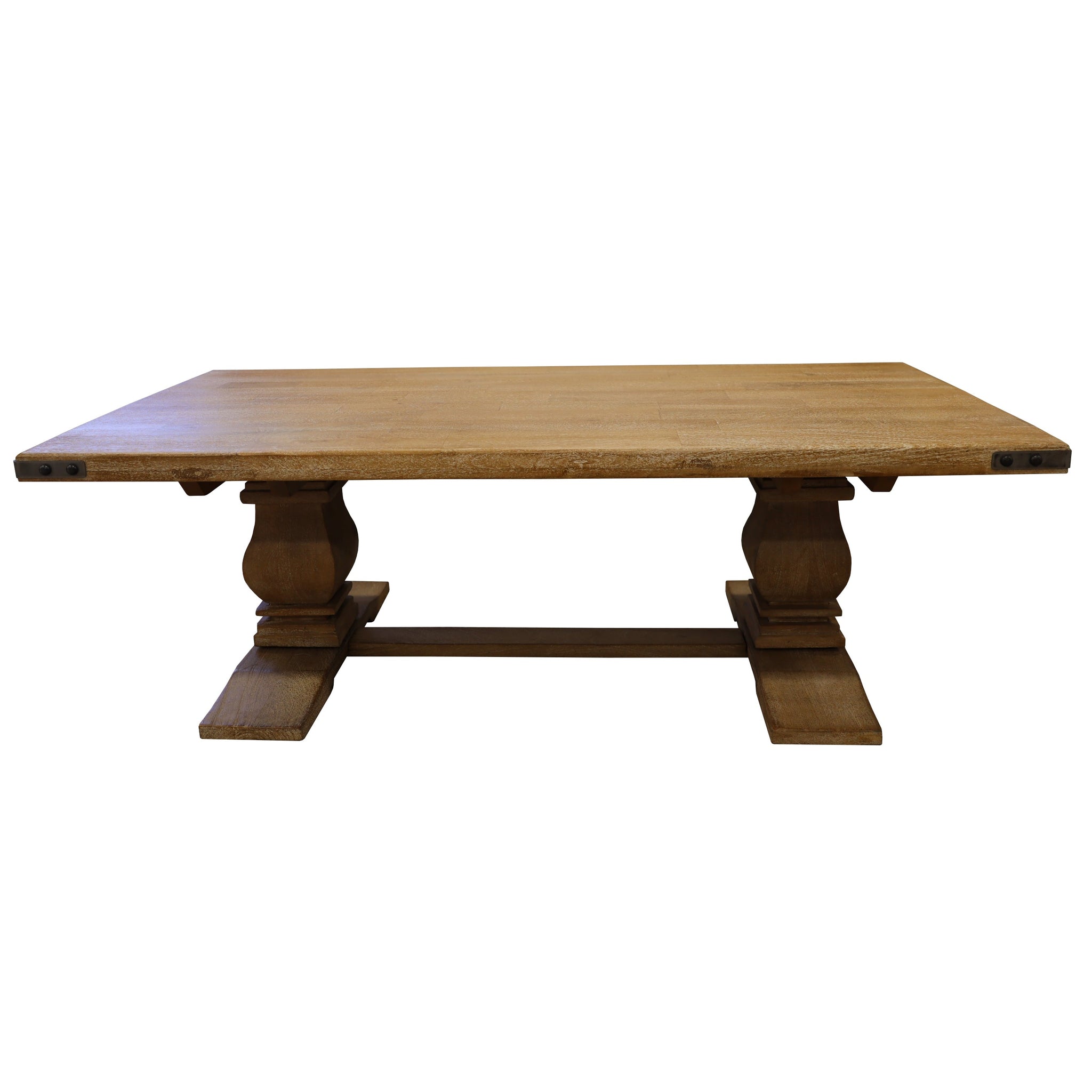 Coffee Tables Gloriosa Coffee Table 140Cm Pedestal Solid Mango Timber Wood Honey Wash