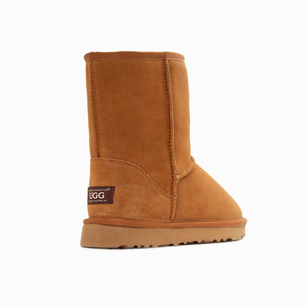 Slippers Ugg Boots Genuine Australian Sheepskin Unisex Short Classic Suede (Chestnut, Eu37)