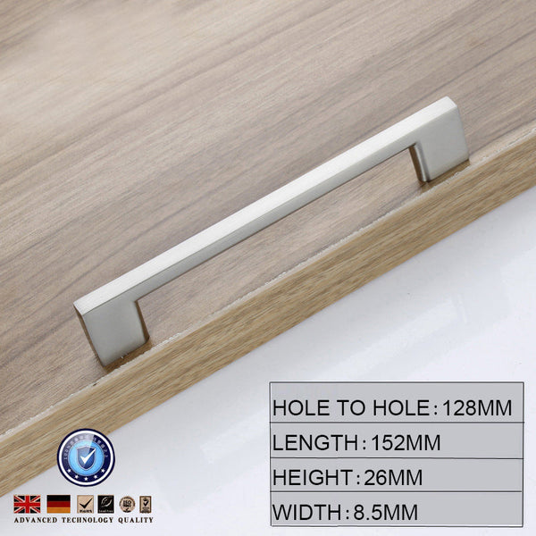 Cabinet Pulls Brushed Nickel Kitchen Door Cabinet Drawer Handle Pulls 128Mm