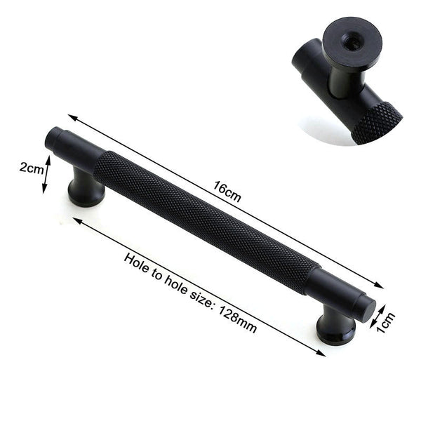 Cabinet Pulls Black Furniture Door Kitchen Cabinet Handle Handles Pull Pulls Cupboard 128Mm