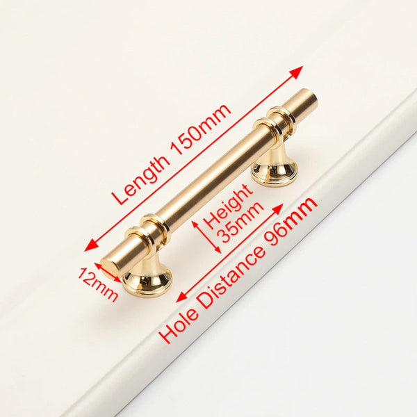 Cabinet Pulls Luxury Design Kitchen Cabinet Handles Drawer Bar Pull Gold 96Mm