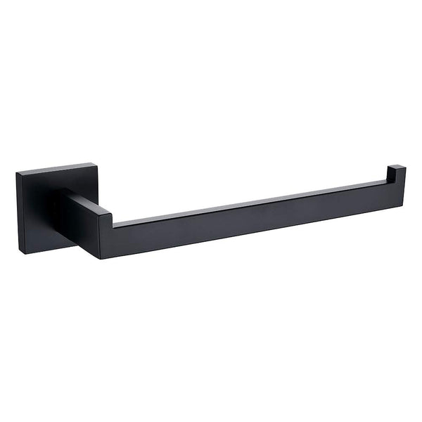 Towel Racks Square Hand Towel Holder Ring Wall Mounted Modern Bar Bathroom Kitchen Black