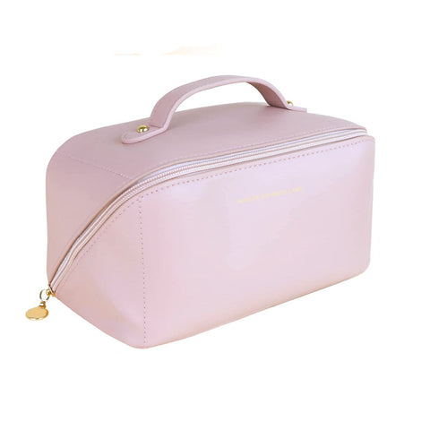 Makeup Bags & Cases Large Travel Cosmetic Bag Portable Make Up Makeup Waterproof Pu Leather Storage Pink