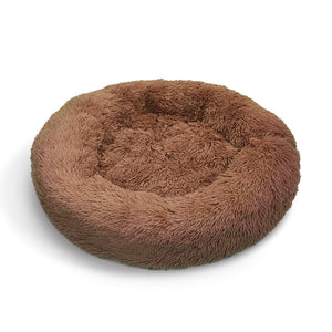 Pawfriends Pet Dog Bed Bedding Warm Plush Round Soft Nest Light Coffee Xxl 120Cm